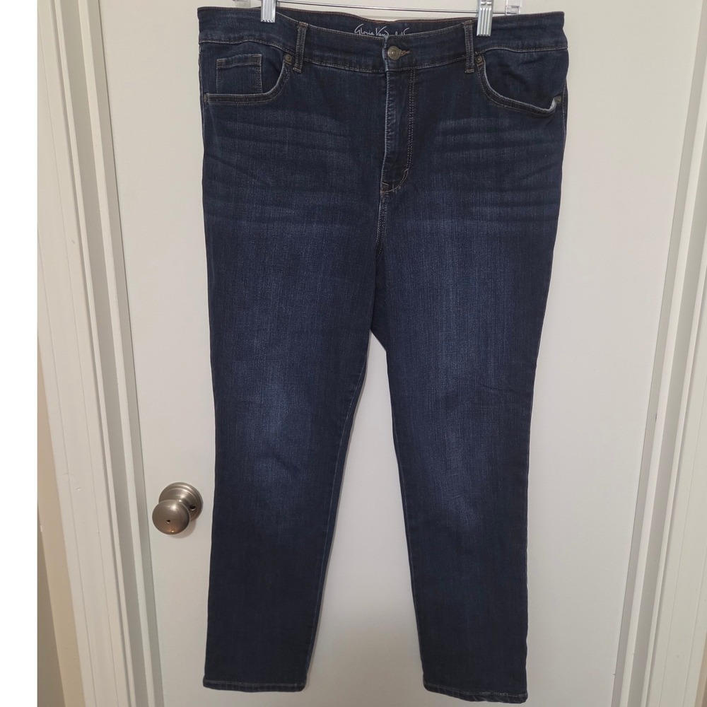 Gloria Vanderbilt All-Around Slimming Effect Dark Wash Skinny Jeans Size 14